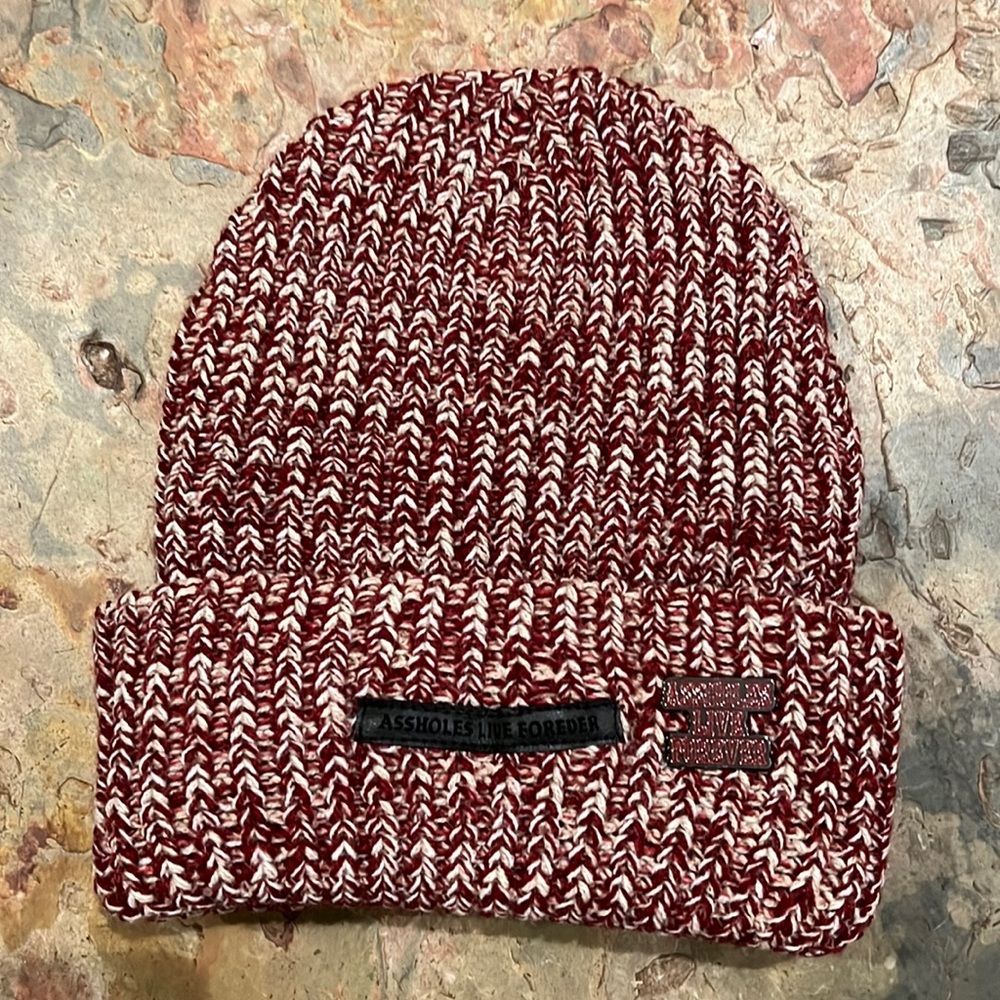 Burgundy beanie